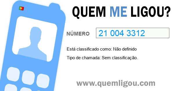 Quem me ligou do 210043312