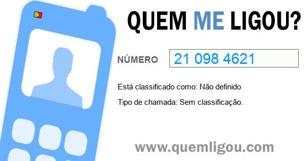 Quem me ligou do 210984621