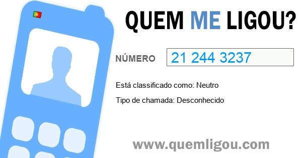 Quem me ligou do 212443237