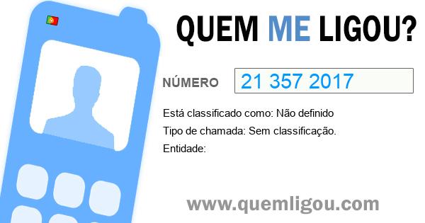 Quem me ligou do 213572017