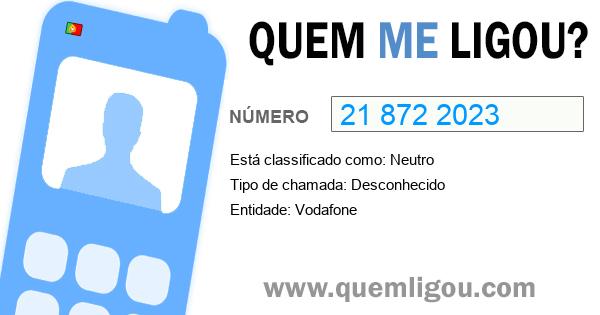 Quem me ligou do 218722023