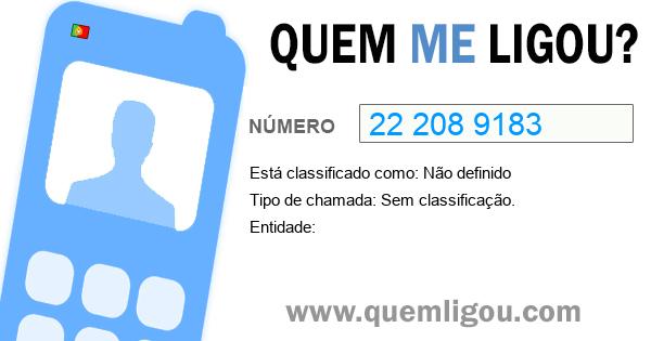 Quem me ligou do 222089183