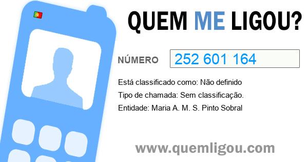 Quem me ligou do 252601164