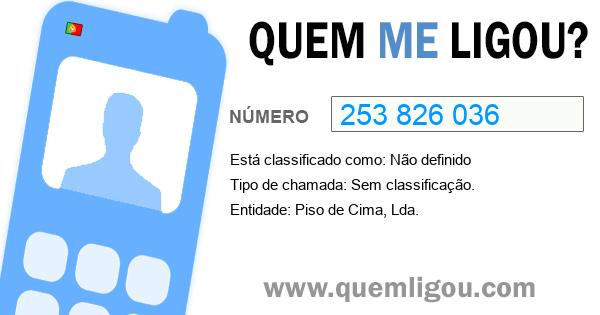 Quem me ligou do 253826036