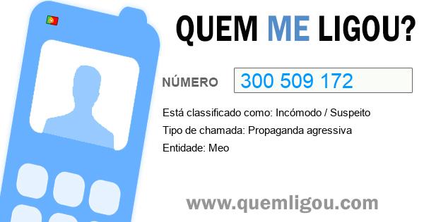 Quem me ligou do 300509172