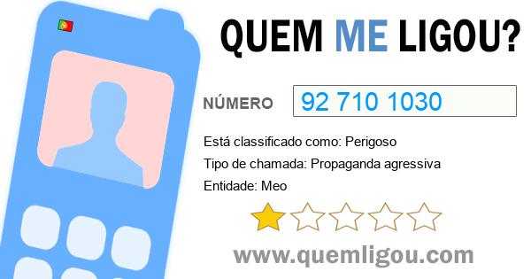 Quem me ligou do 927101030