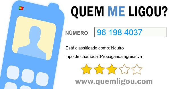 Quem me ligou do 961984037