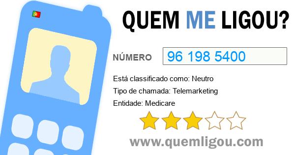 Quem me ligou do 961985400